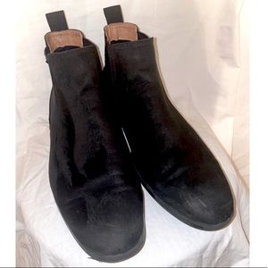 H&M black suede boots